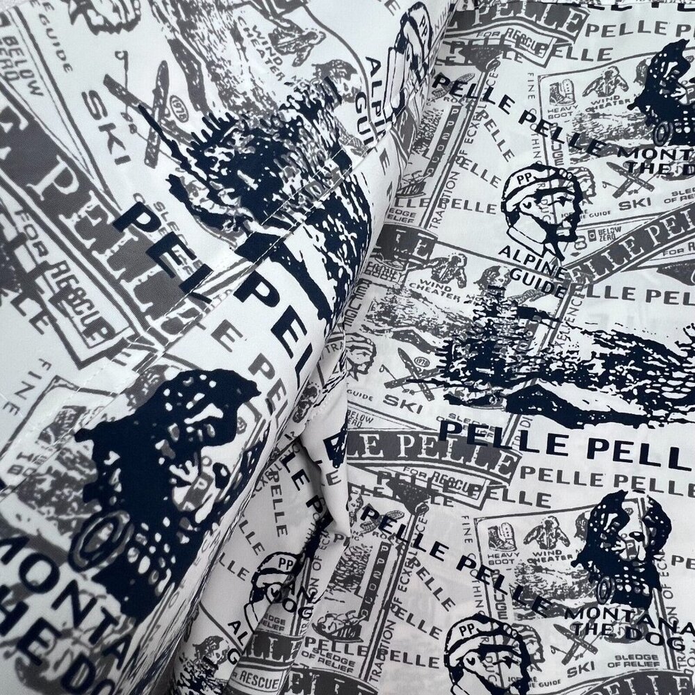 Pelle Pelle Marc Buchanan Shirt XXL AOP Mountain Ski Theme‎ Long Sleeve Blue - Picture 6 of 13